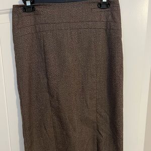 Brown pencil skirt